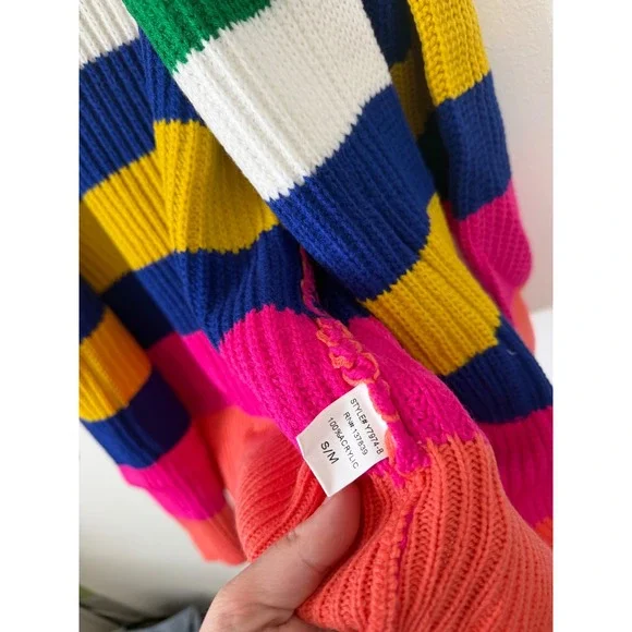 Urban Daizy Women's Rainbow Chunky Knit Cardigan – Small/Medium – NWOT - Picture 6 of 7